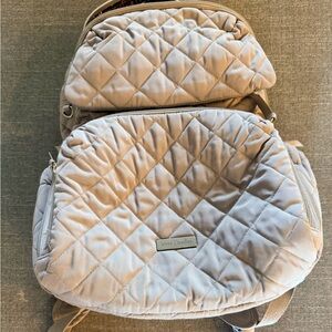 Vera Bradley Quilted Gray diaper bag backpack